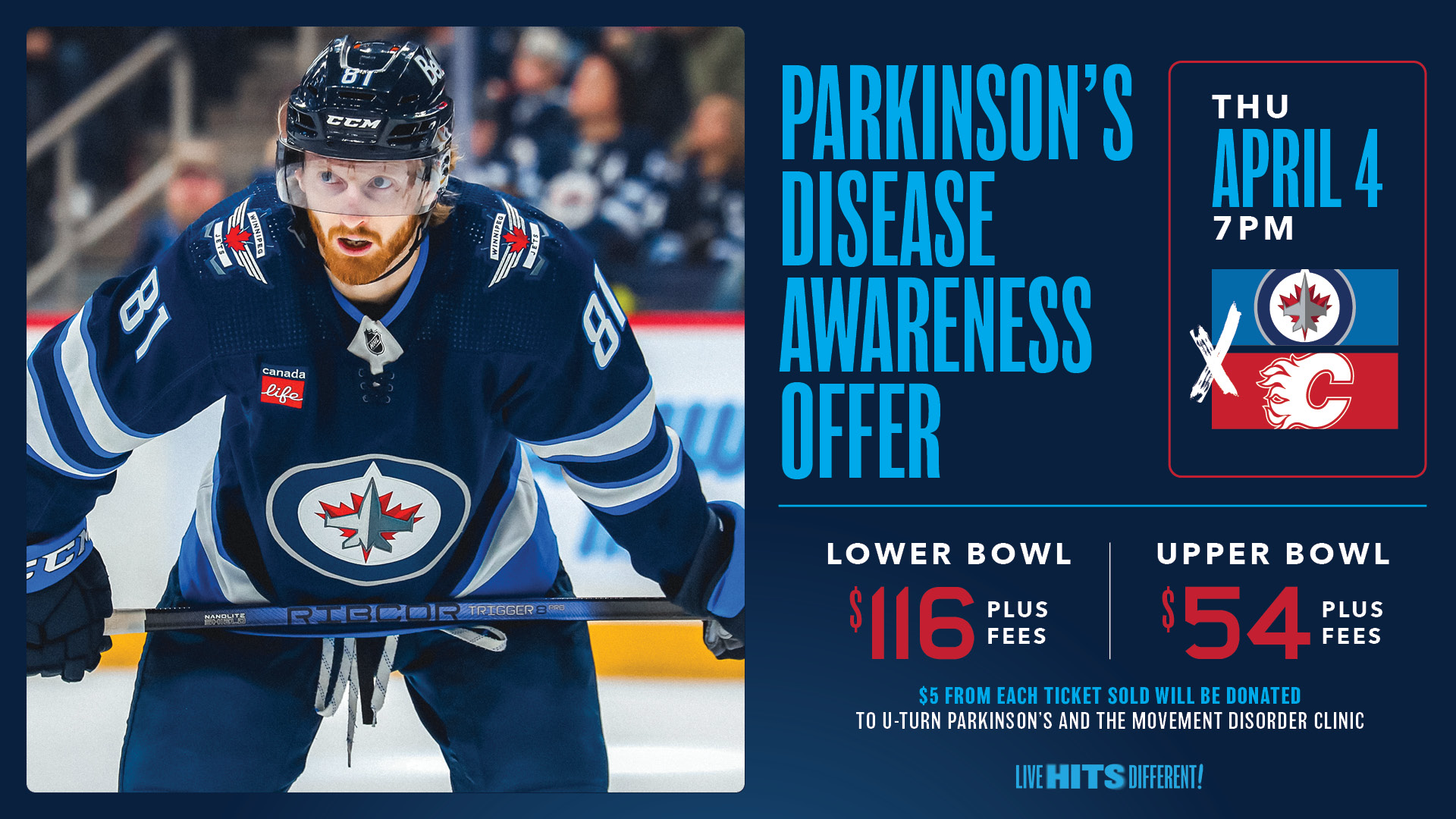 Winnipeg Jets Parkinson’s Disease Awareness Game!